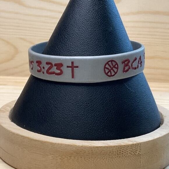 Gray BCA Basketball Colossians 3:25 Bracelet School - Picture 2 of 5